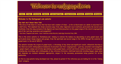 Desktop Screenshot of earlygospel.com